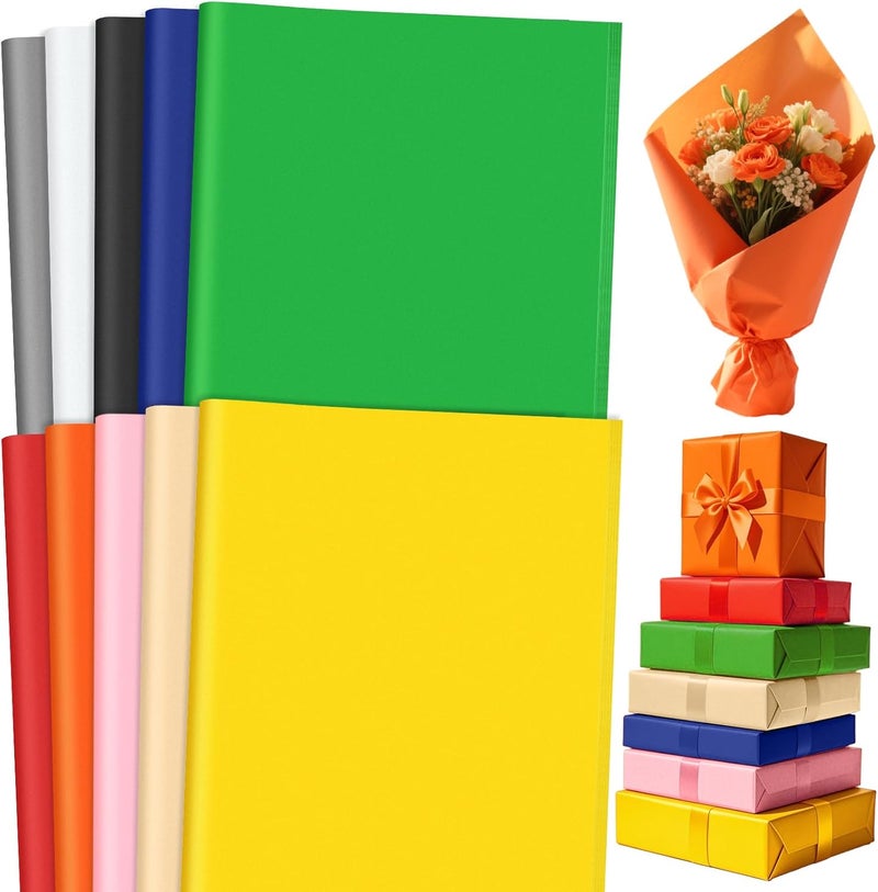 PLULON 60 Sheets Colored Tissue Paper Bulk, 10 Colors Gift Wrapping Colorful Tissue Paper for Gift Bags 14 x 20 Inch Art Crafts for Gift Packaging Decorative Floral Wedding Birthday Party Decor - Image 1